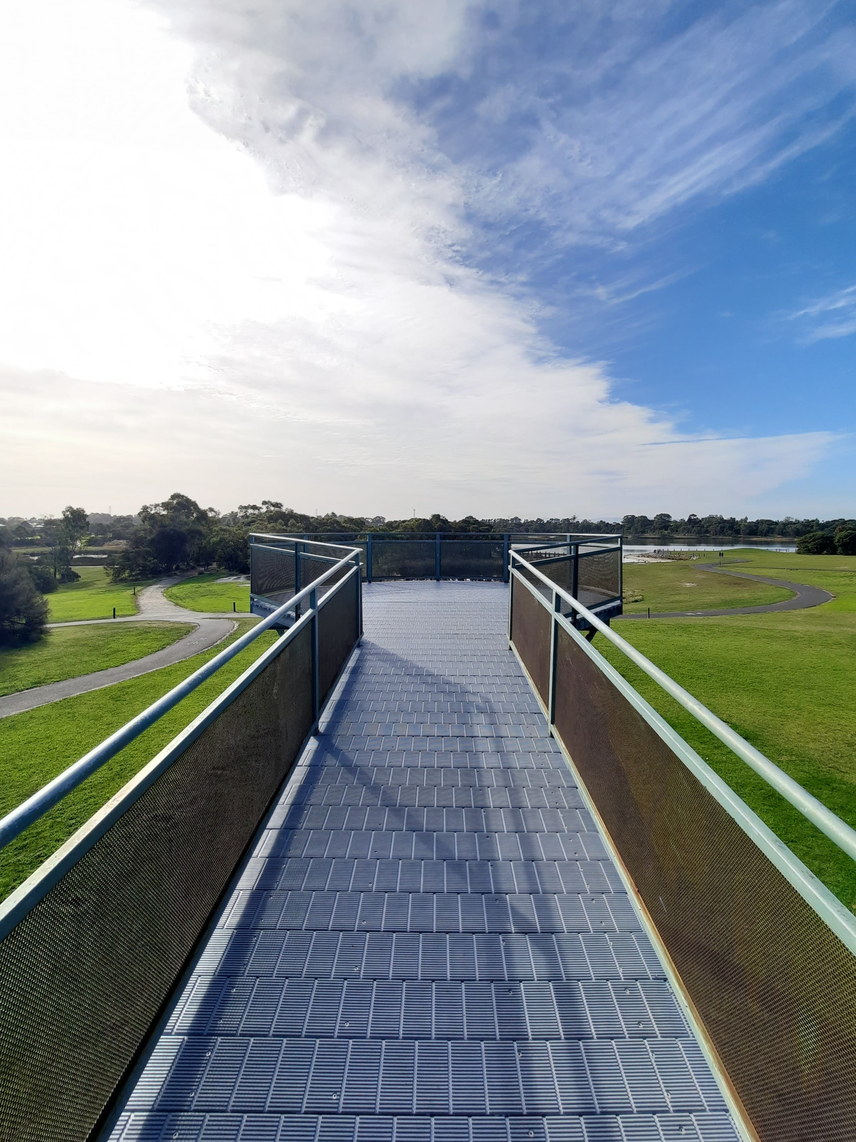 The decking on the Dragonfly Tower at Karkarook Park has been replaced.