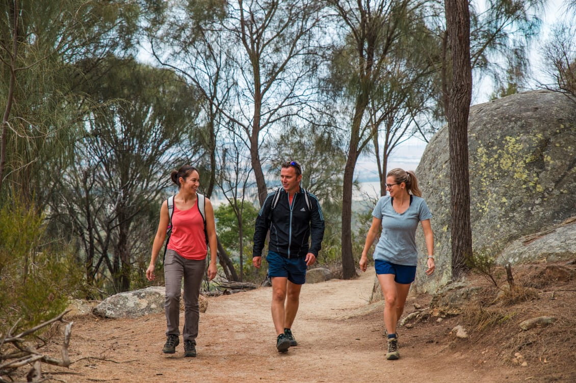 Enjoying a hike near Melbourne
