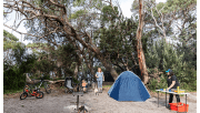 A family Camping at Banksia Bluff Campsite