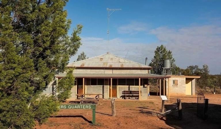 The front of the old Shearers Quarters at Murray Sunset National Park