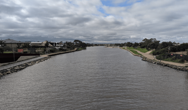 View along the river at Patterson River