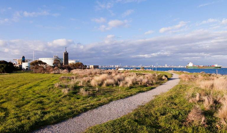 The walking path at Point Gellibrand Heritage Area