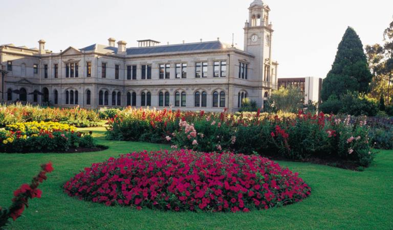 The gardens of the historic Werribee Park Mansion.