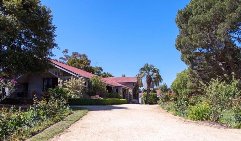 The entrance to the historic homestead at Woodlands Historic Park