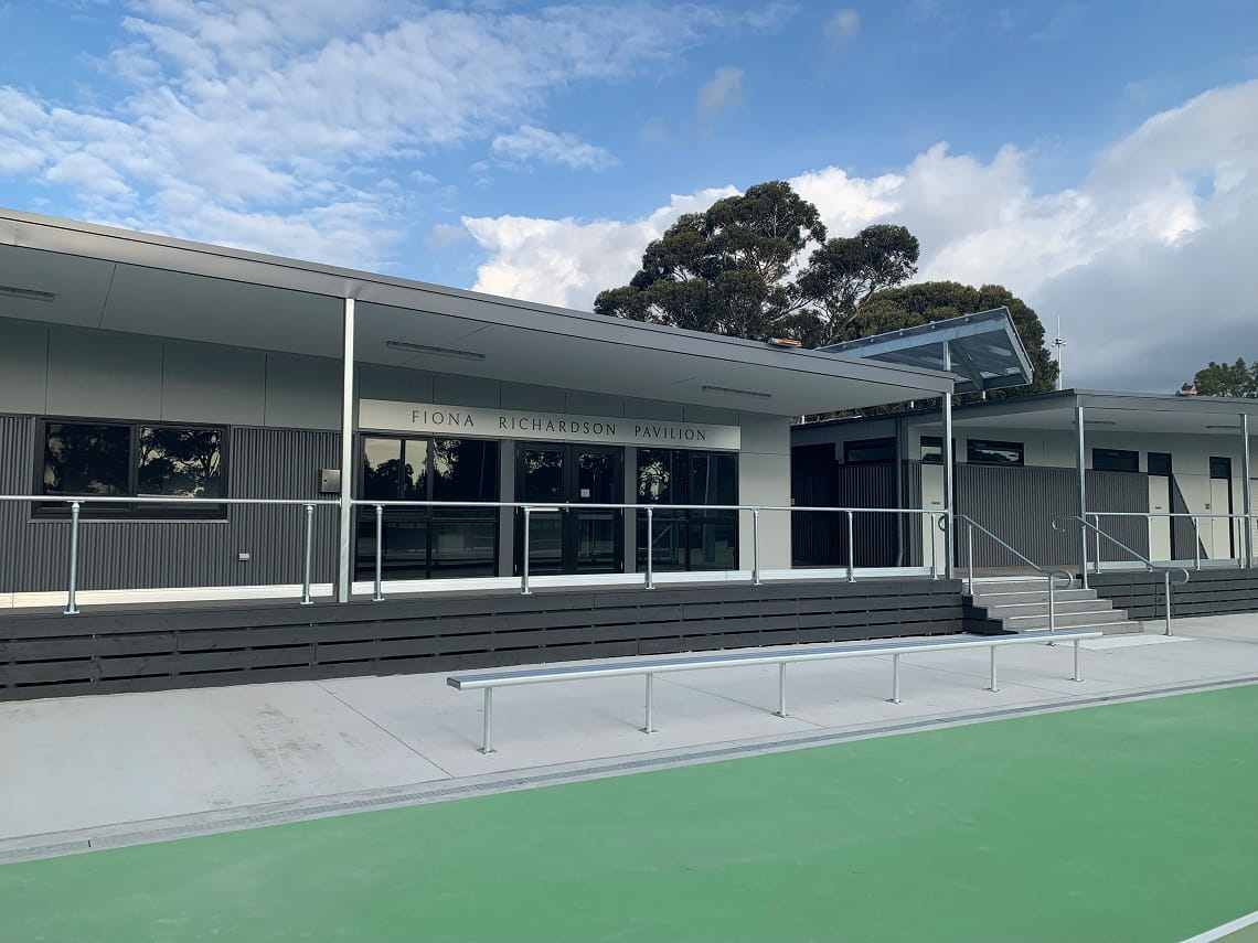 The Fiona Richardson Pavilion at Fairlea Reserve in Yarra Bend park.