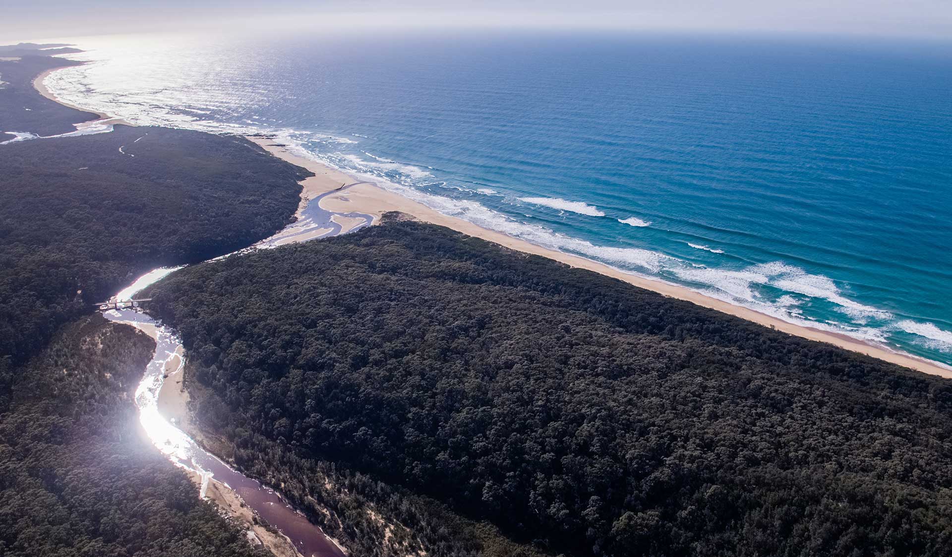 An aerial view of the Croajingolong National Park.