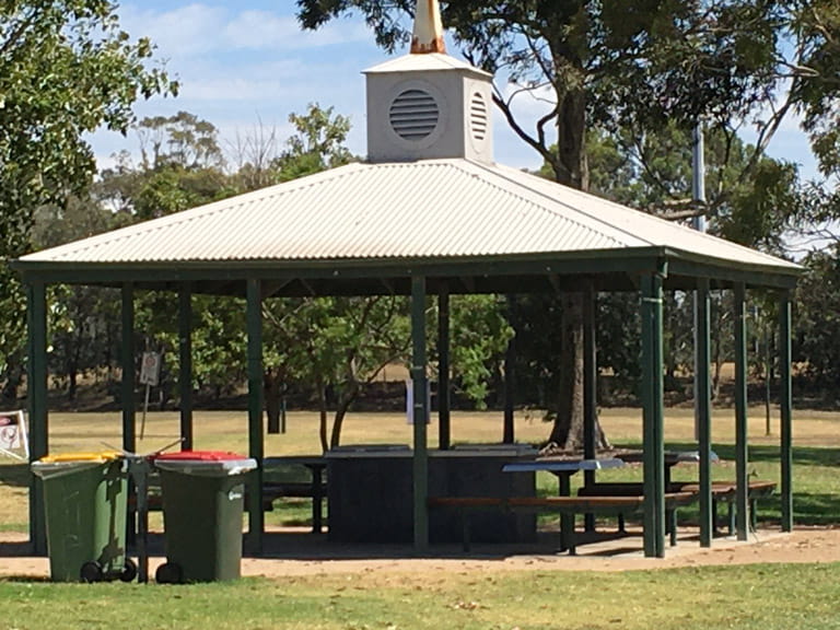 Picnic shelter near the Albert Park community playground 