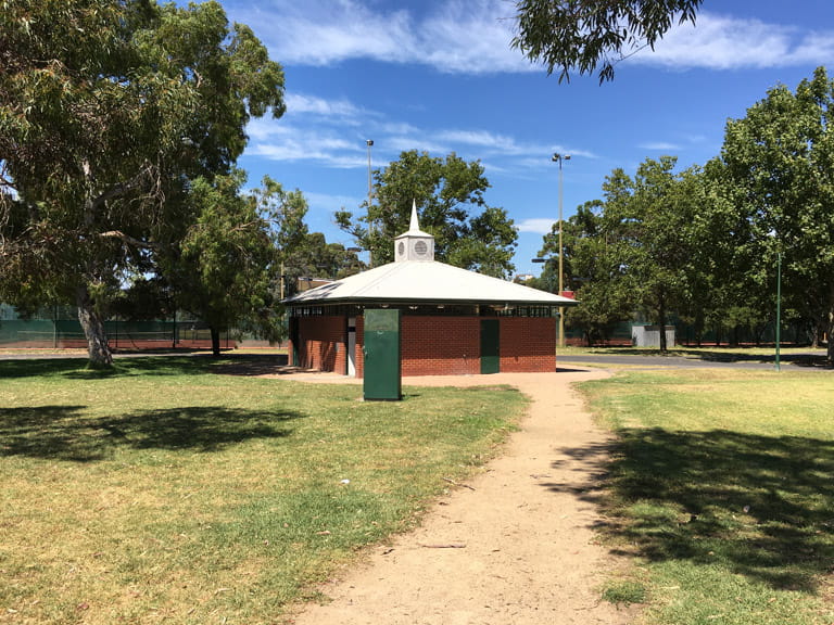 Toilet block at the Albert Park community playground