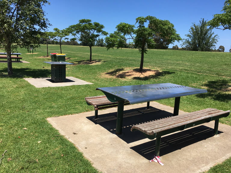 Grebe Picnic Area tables and accessible barbecues