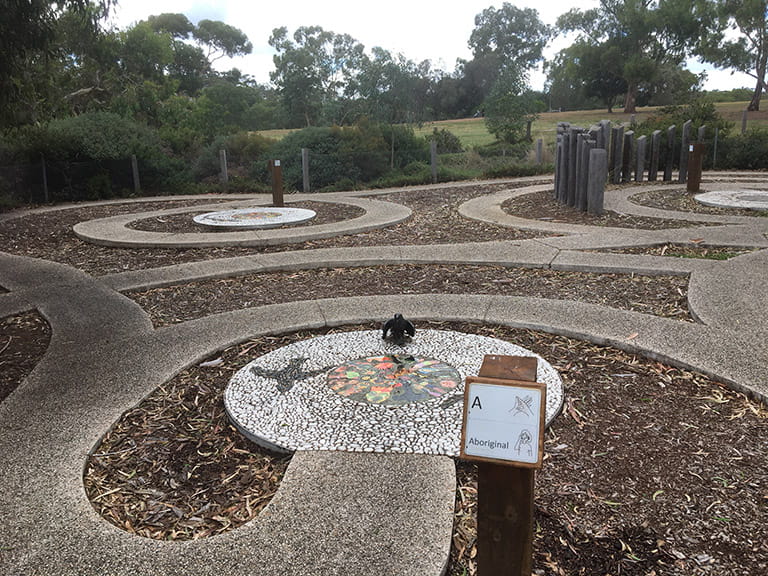 Circular paths in the Brimbank Park all abilities playscape