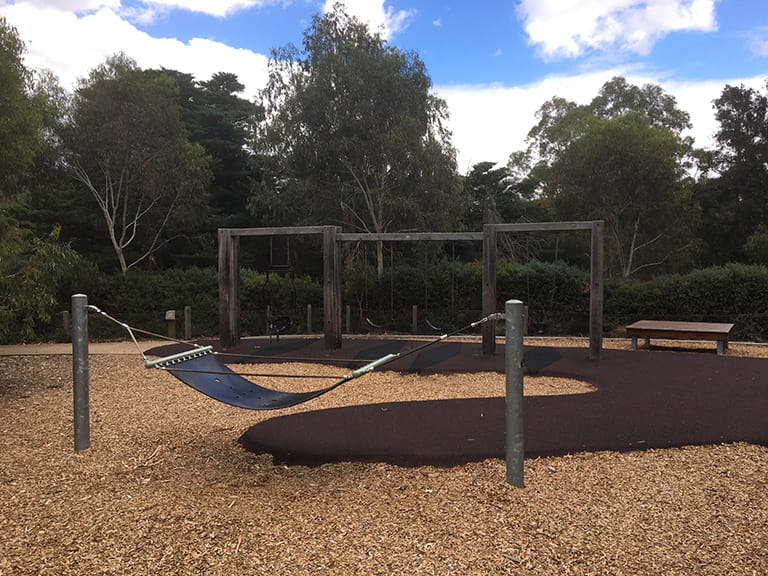 Brimbank Park all abilities playscape hammock