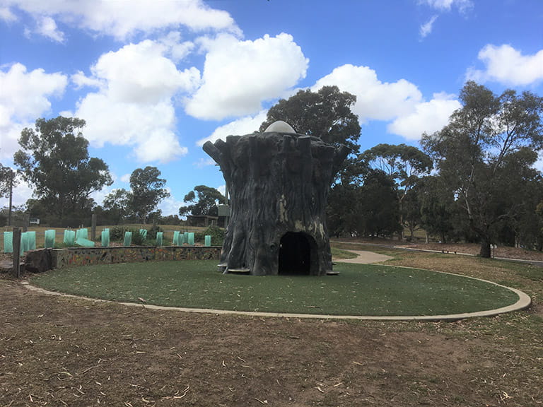 Brimbank Park all abilities playscape tree cubby