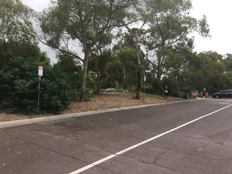 Brimbank Park bus parking area near the playscape main entrance