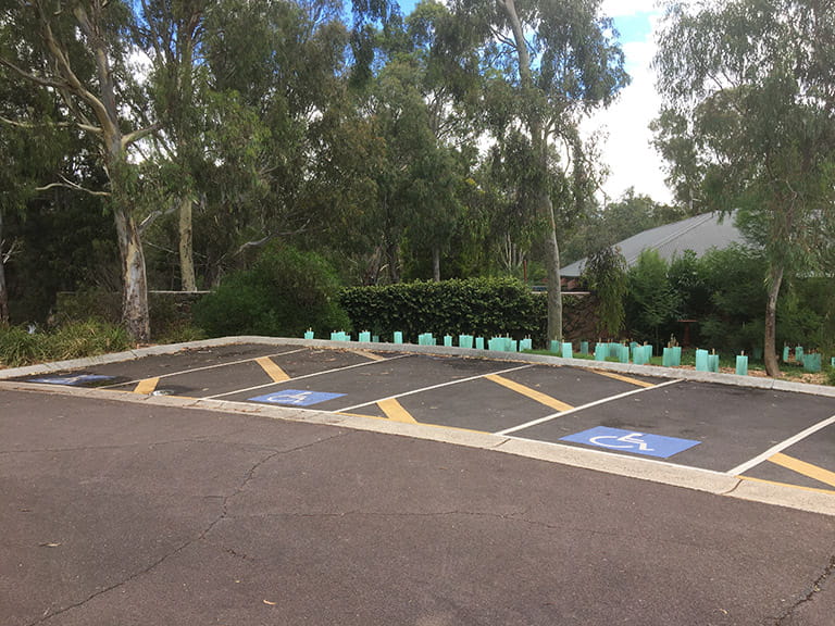 Brimbank Park disabled parking near the cafe