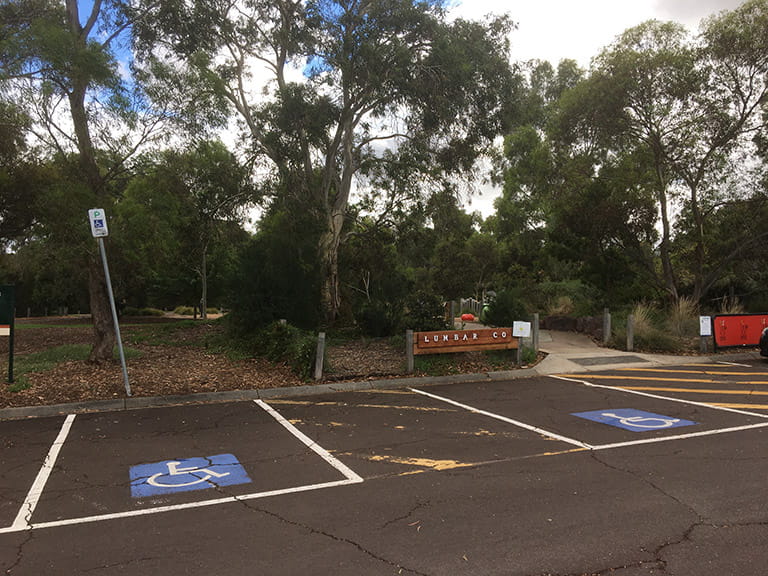 Brimbank Park disabled parking at Park Drive next to the playscape