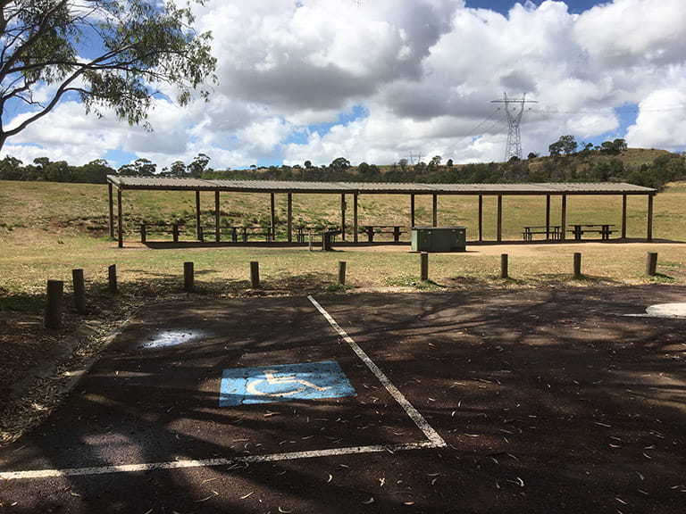 Brimbank Park Picnic Area B disabled parking near shelter 1