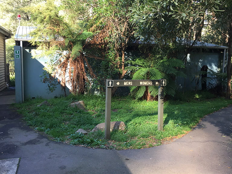 Older toilet block at Grants Picnic Ground