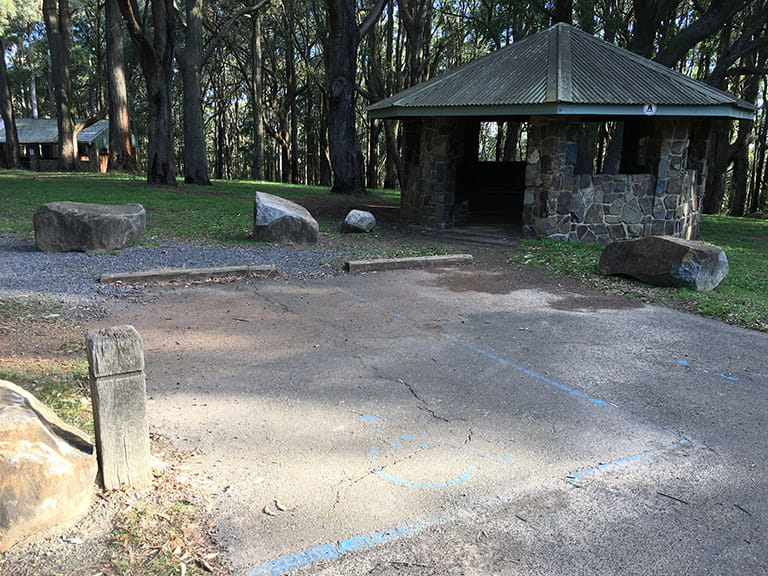 Disabled parking bays at One Tree Hill