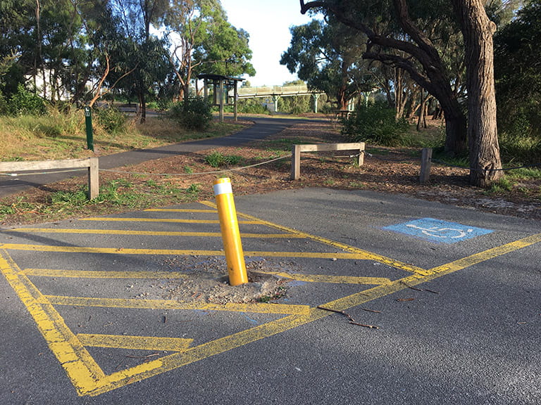 Karkarook Park disabled parking bay