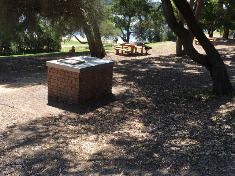 Electric barbeque in the Beach Picnic Area at Lysterfield Park.