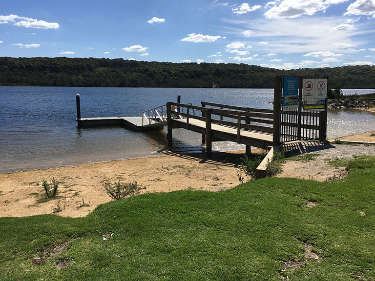 Jetty at Lysterfield Park.