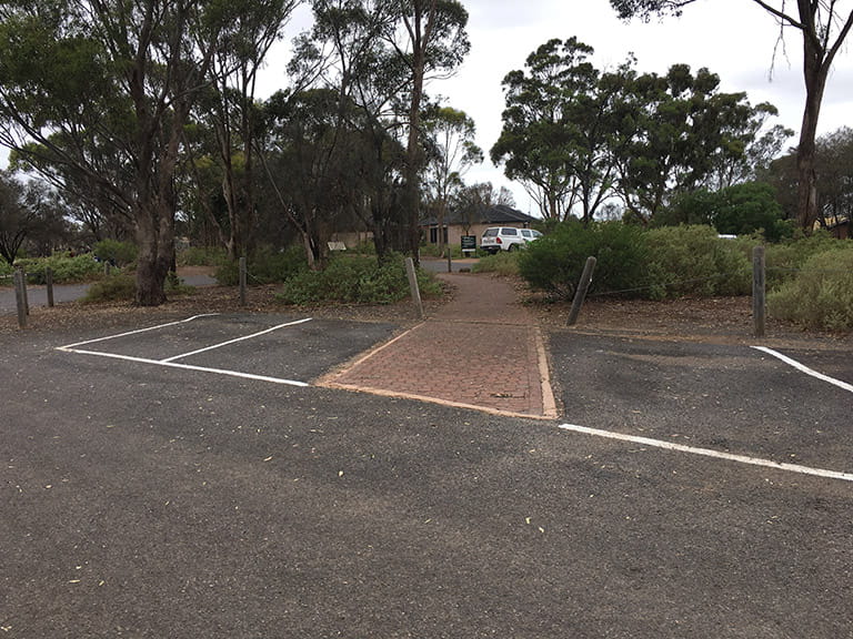 Carpark at Organ Pipes National Park.