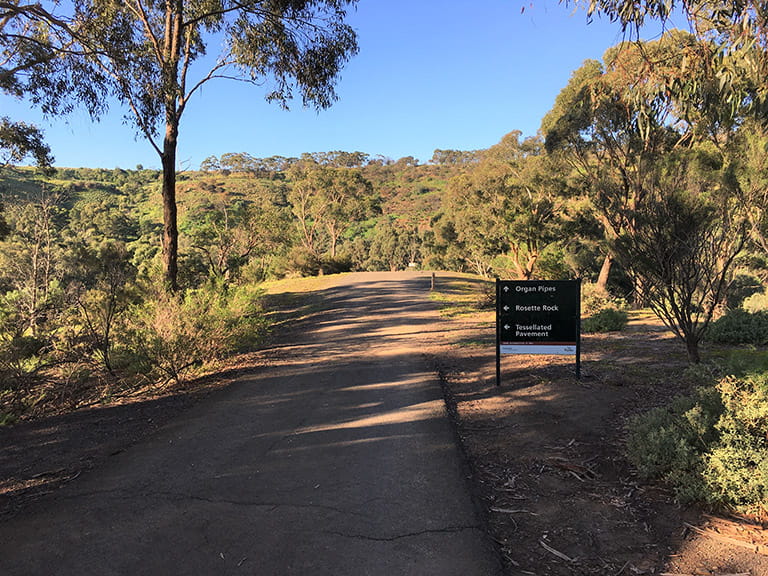 Lower gravel section of the walking path to the Organ Pipes in Organ Pipes National Park.