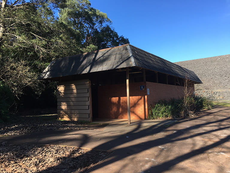 Toilet block at Silvan Reservoir Lower Picnic Ground