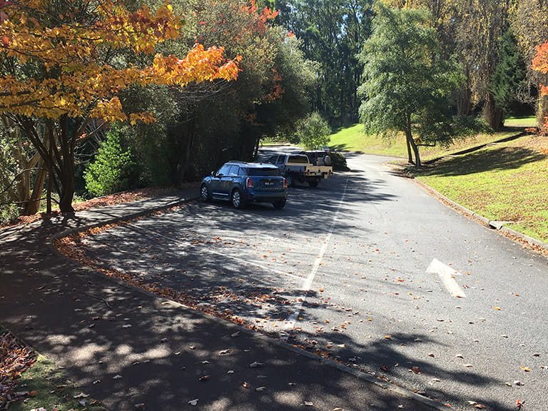 Upper carpark at Silvan Reservoir Park