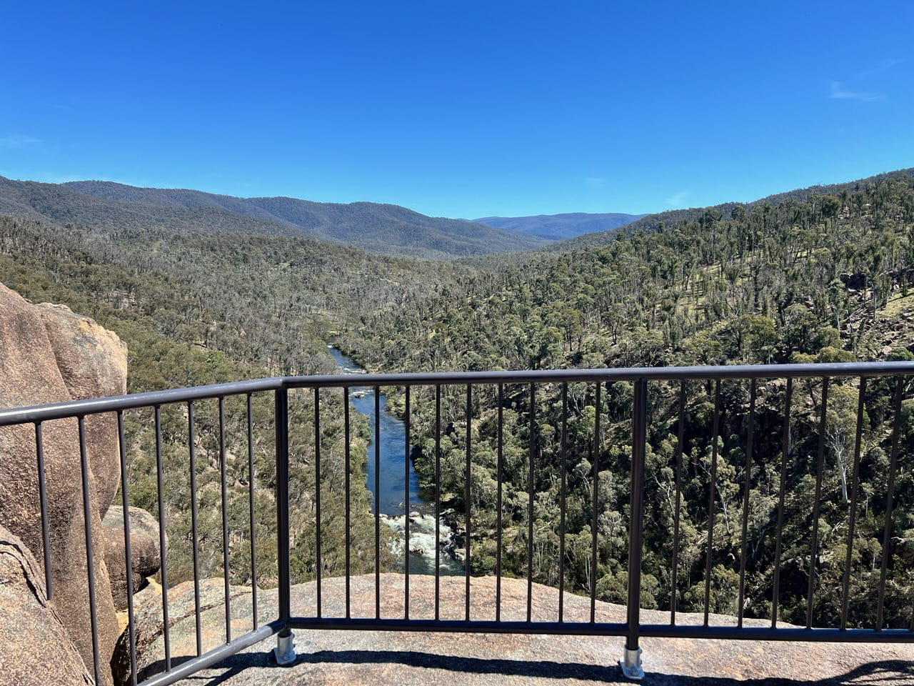 View of the river from the Anglers Rest Walking Track