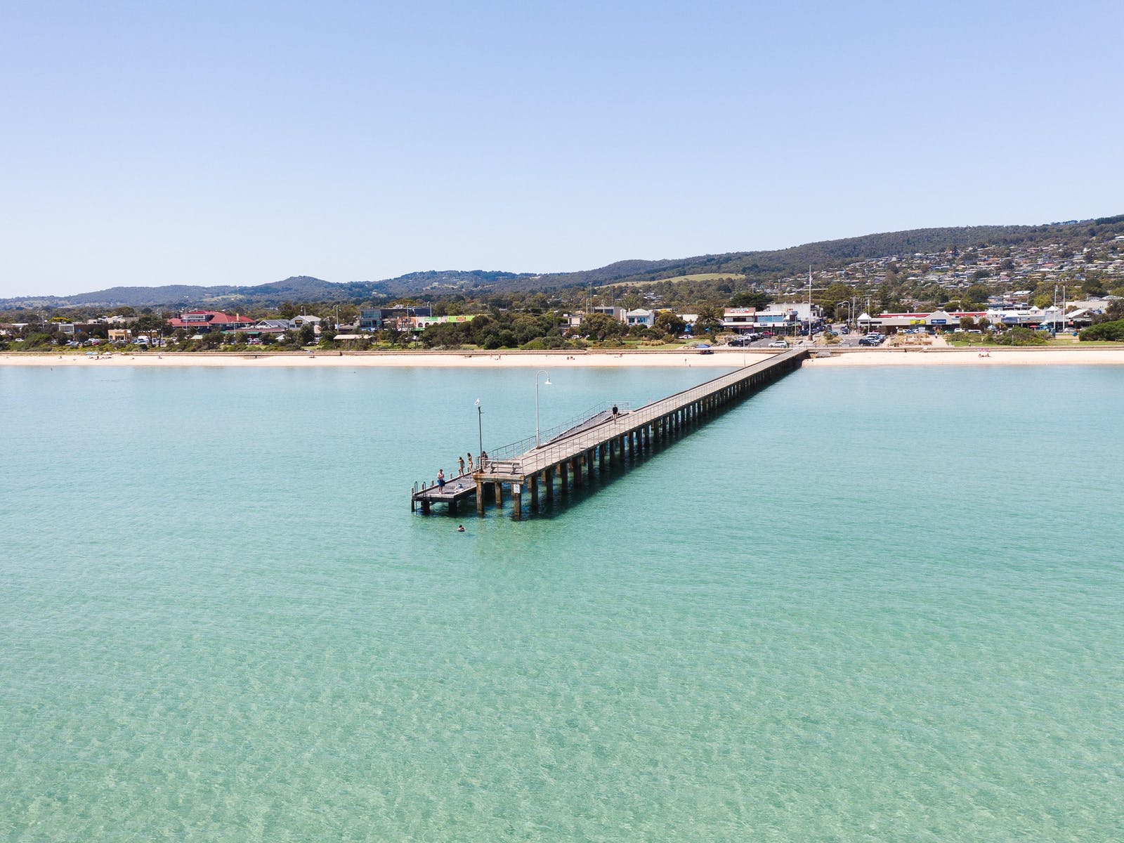 Aerial photo of Dromana Pier