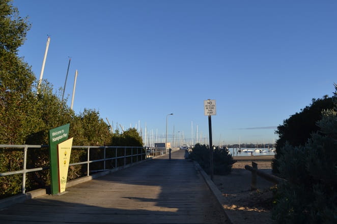 Hampton Pier entrance and sign