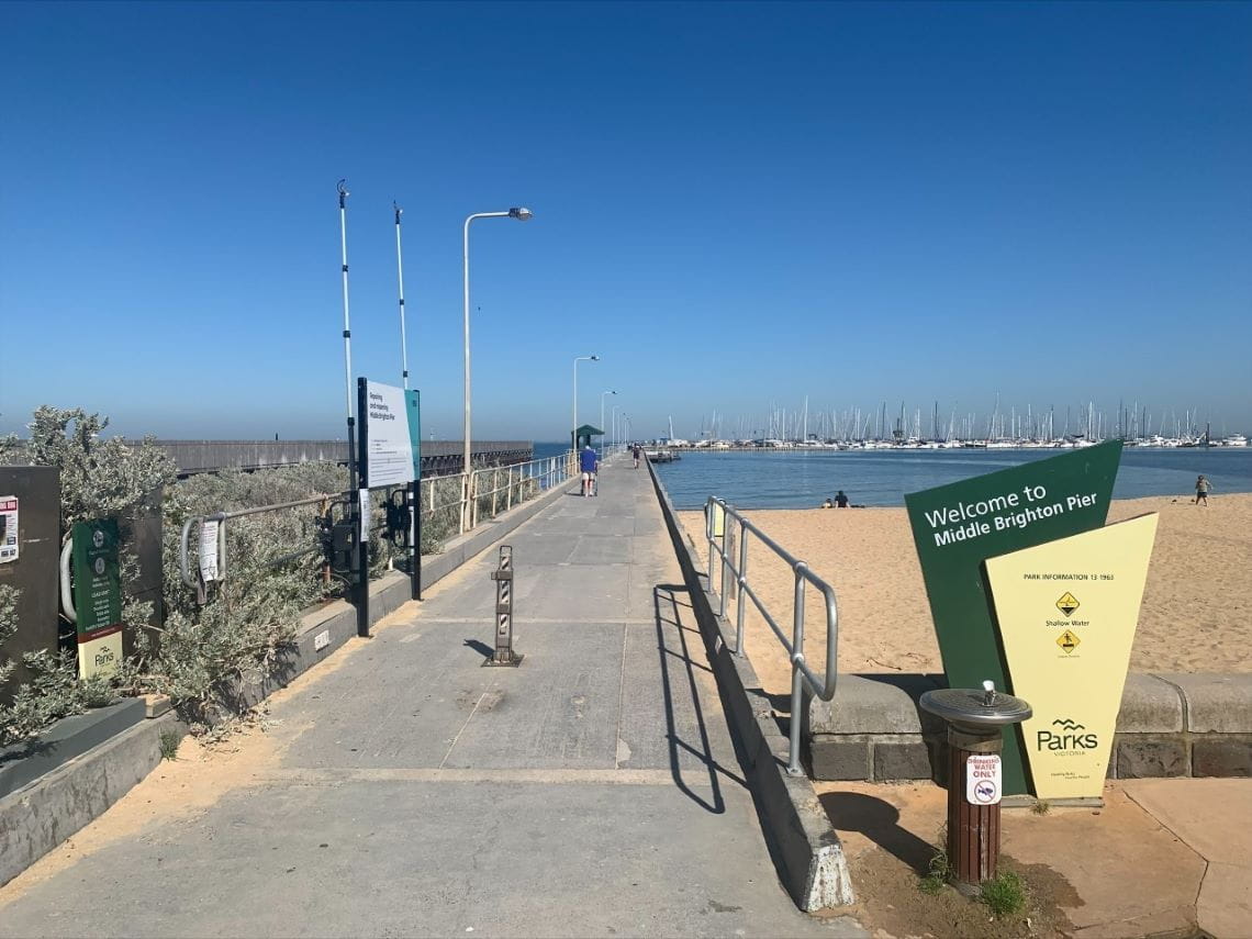 View of the Middle Brighton Pier entrance