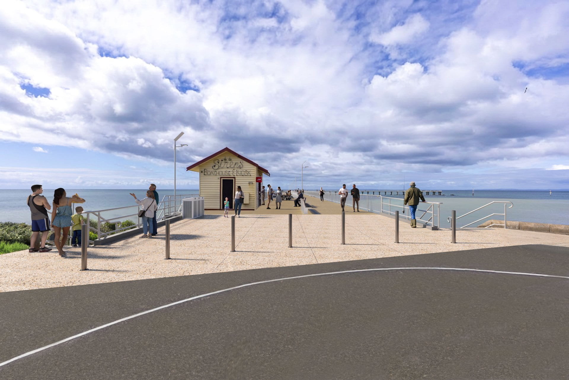 Artist's impression illustrating St Leonards Pier entry