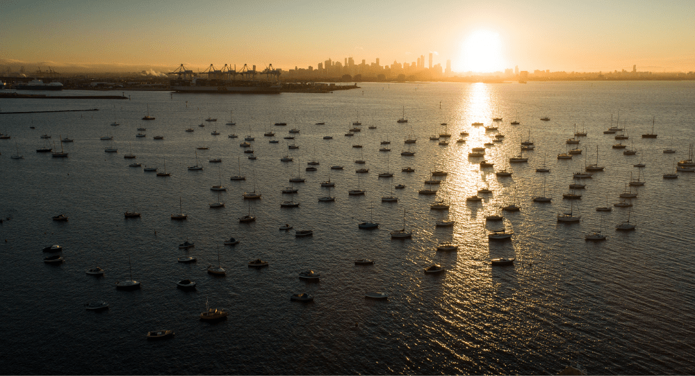 Boats in Williamstown Harbour