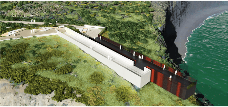 An artists impression of the new Saddle Lookout