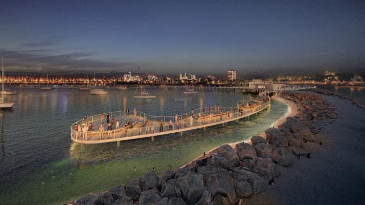 St Kilda Pier Detailed Design Artists Impression penguins