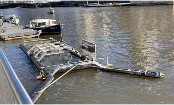 Bandalong litter trap on the Yarra River