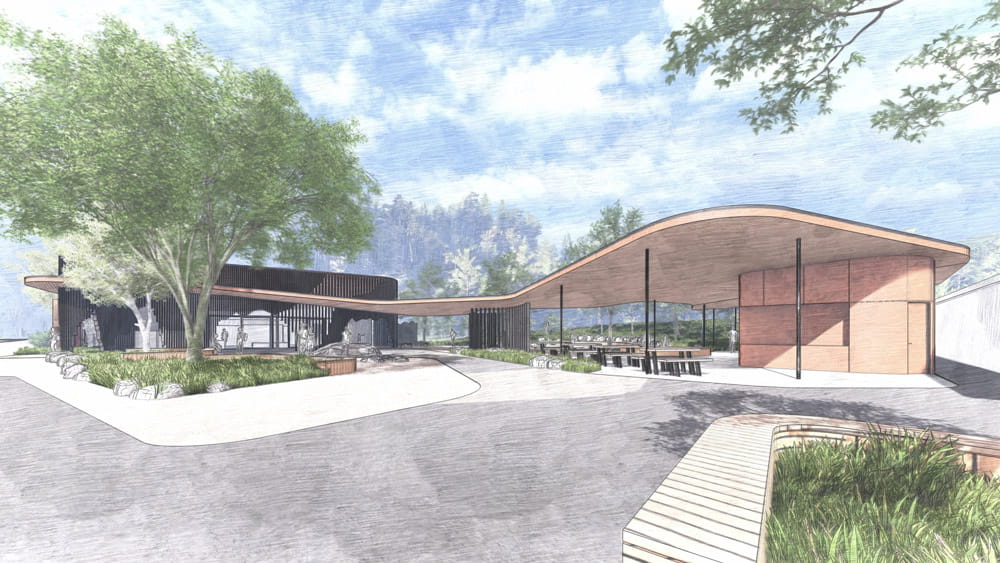 An artist's impression of the renovated Tidal River Visitor Centre