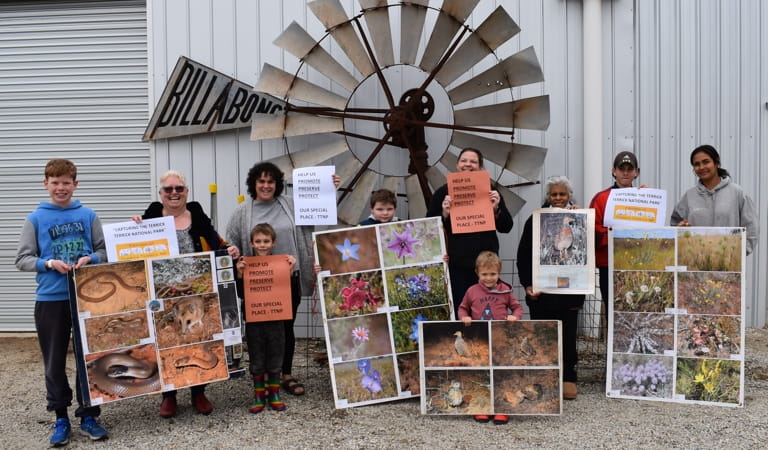 Members of The Friends of Terrick Terrick National Park. 