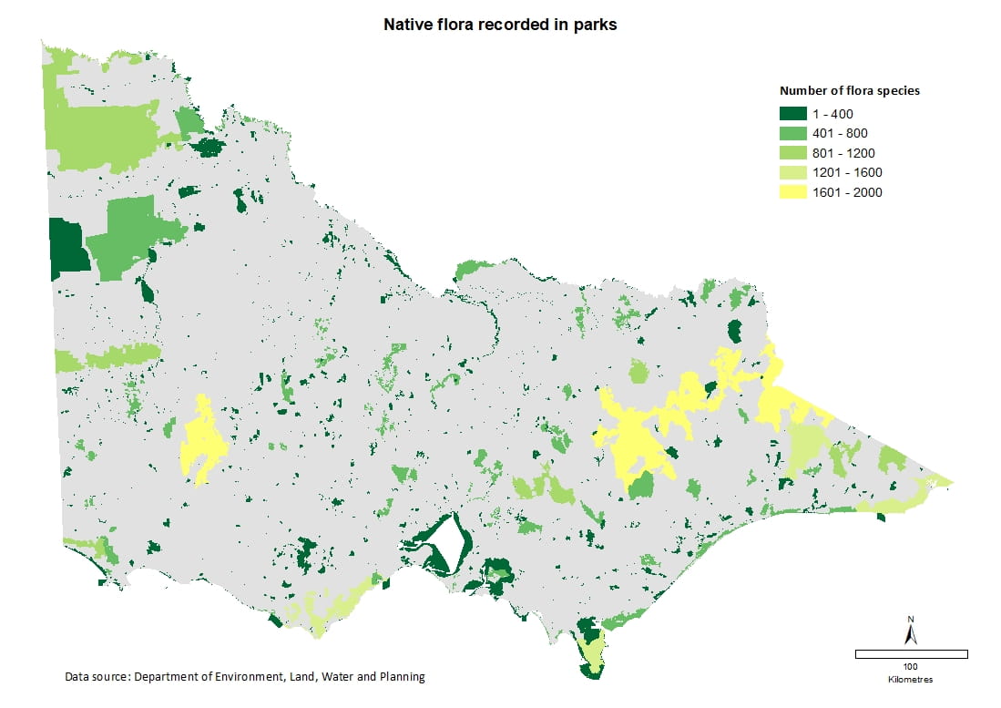native flora recorded in parks