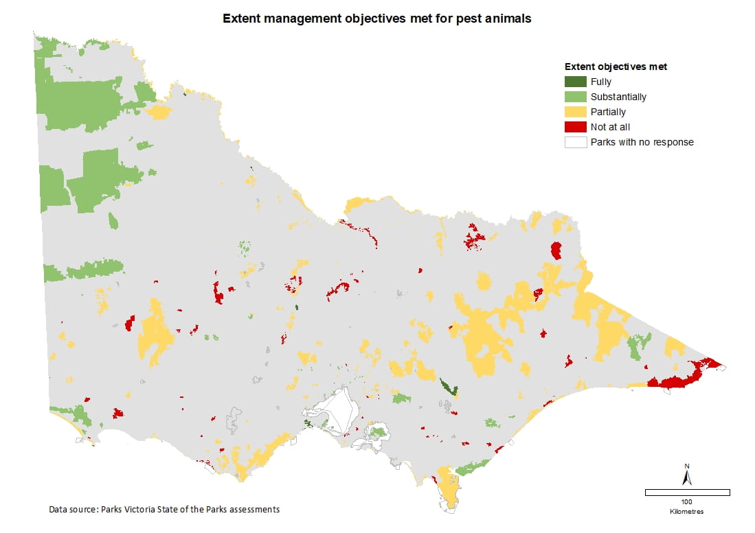 extent management objectives met for pest animals