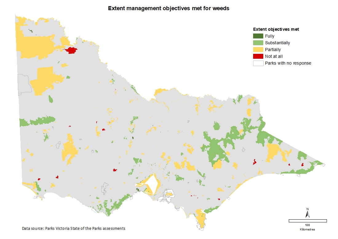 extent management objectives met for weeds