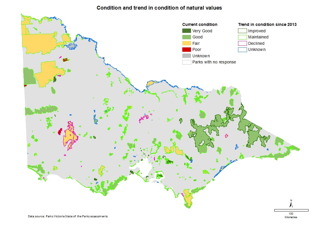 condition and trend in condition of natural values