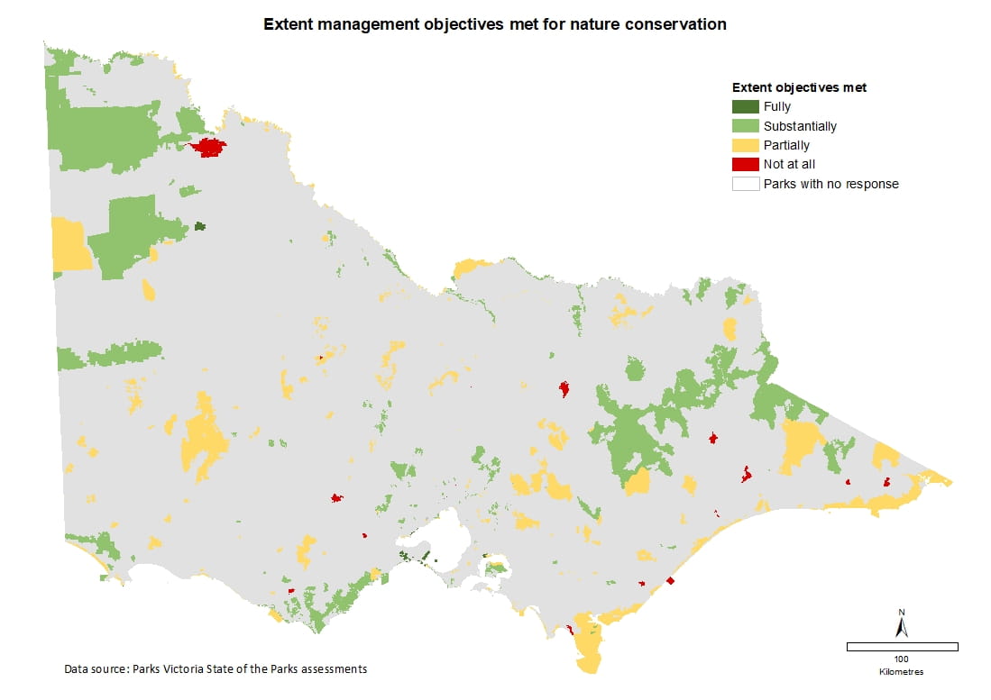 extent management objectives met for nature conservation