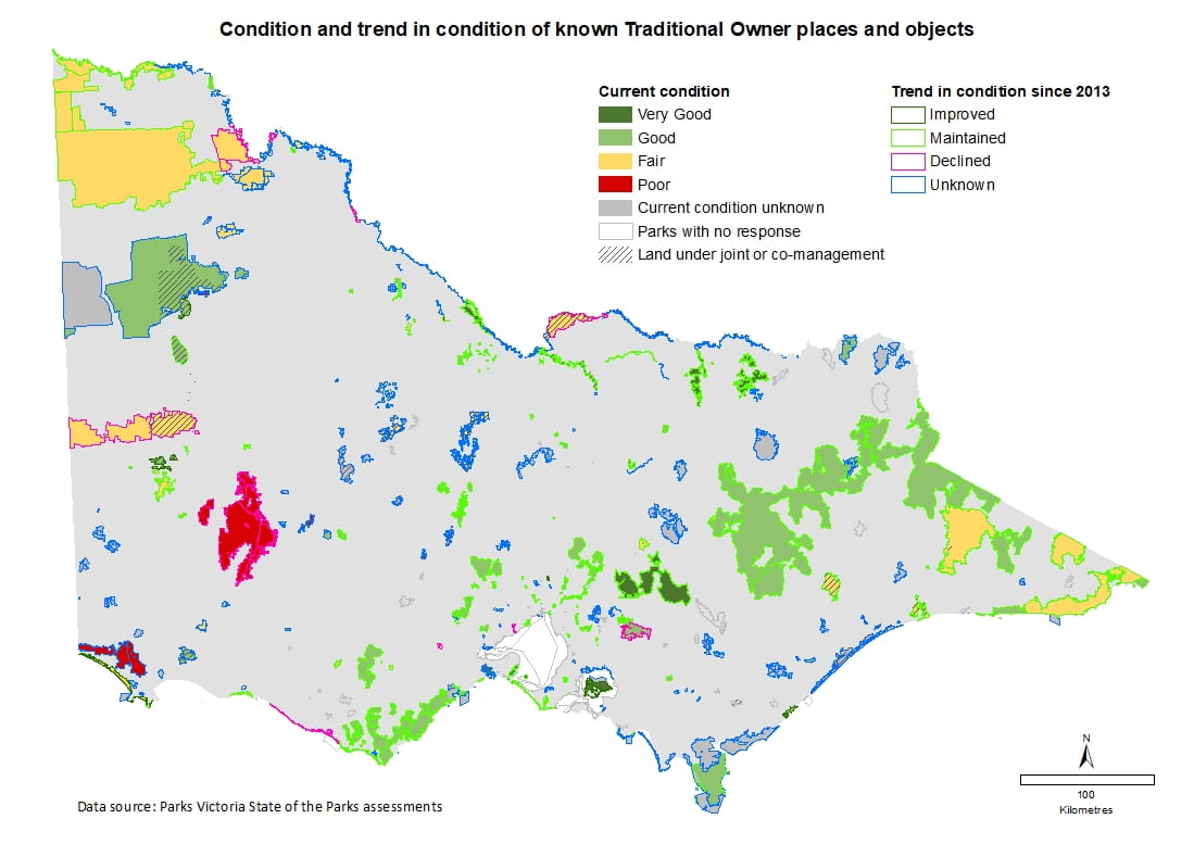 condition of known Traditional Owner places and objects