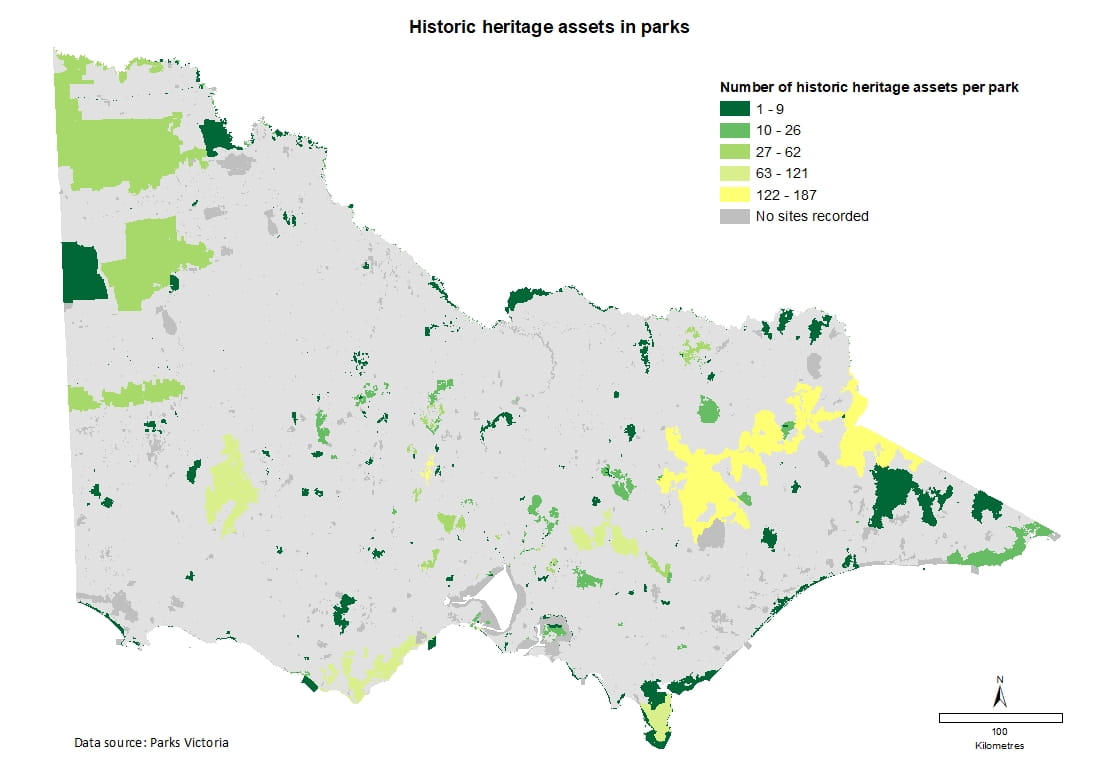 historic heritage assets in parks