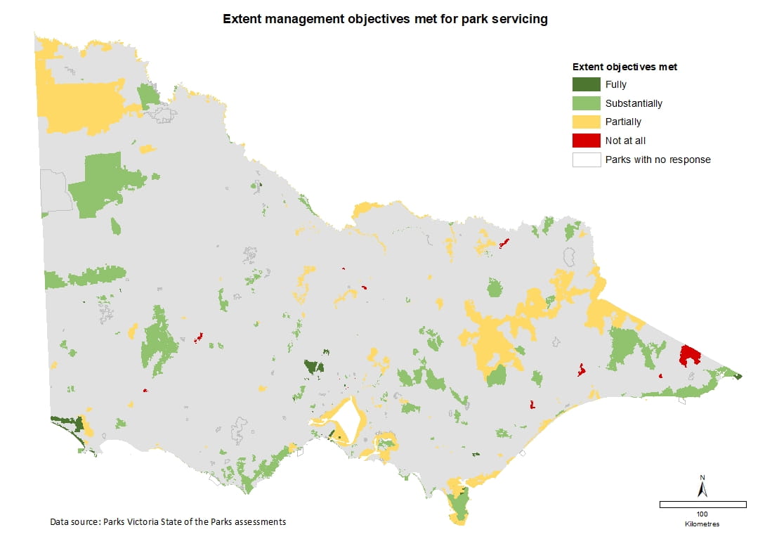 extent management objectives met for park servicing