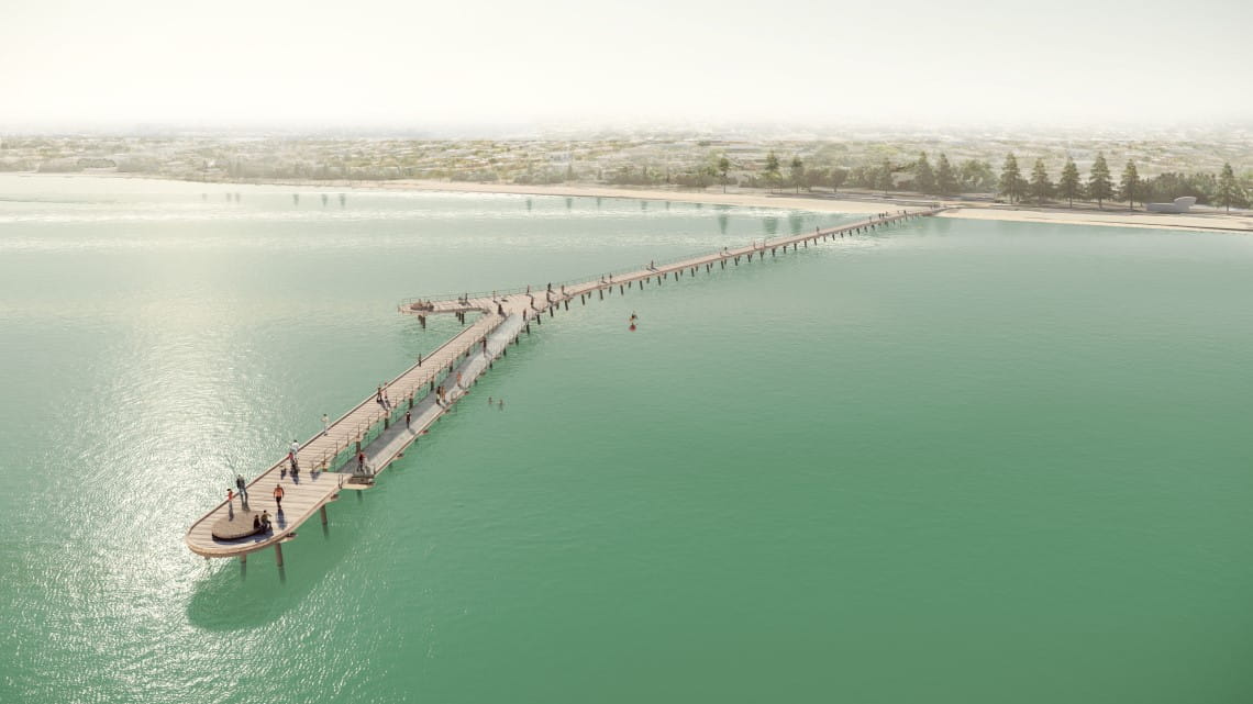 Render of new Altona Pier