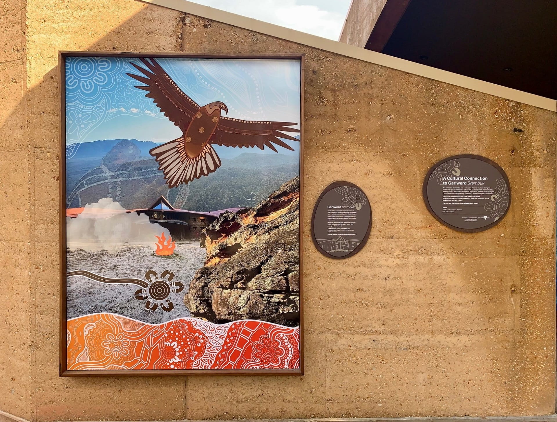 Artists Levi Lovett and Tanisha Lovett worked on artworks for Brambuk